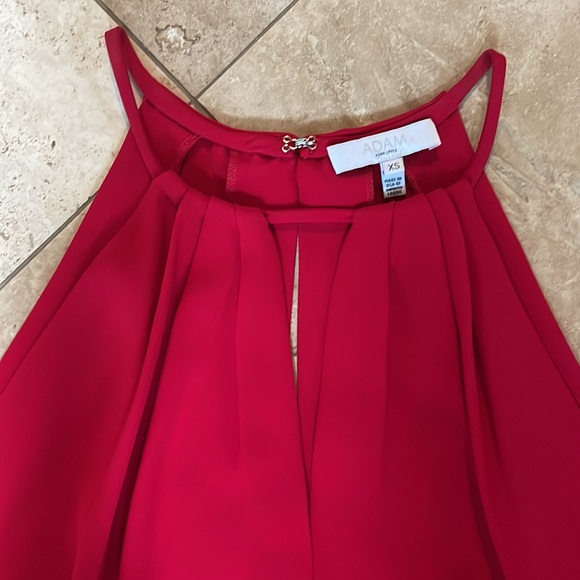 ADAM By Adam Lippes Red Silk Halter Top size XS - Picture 2 of 11